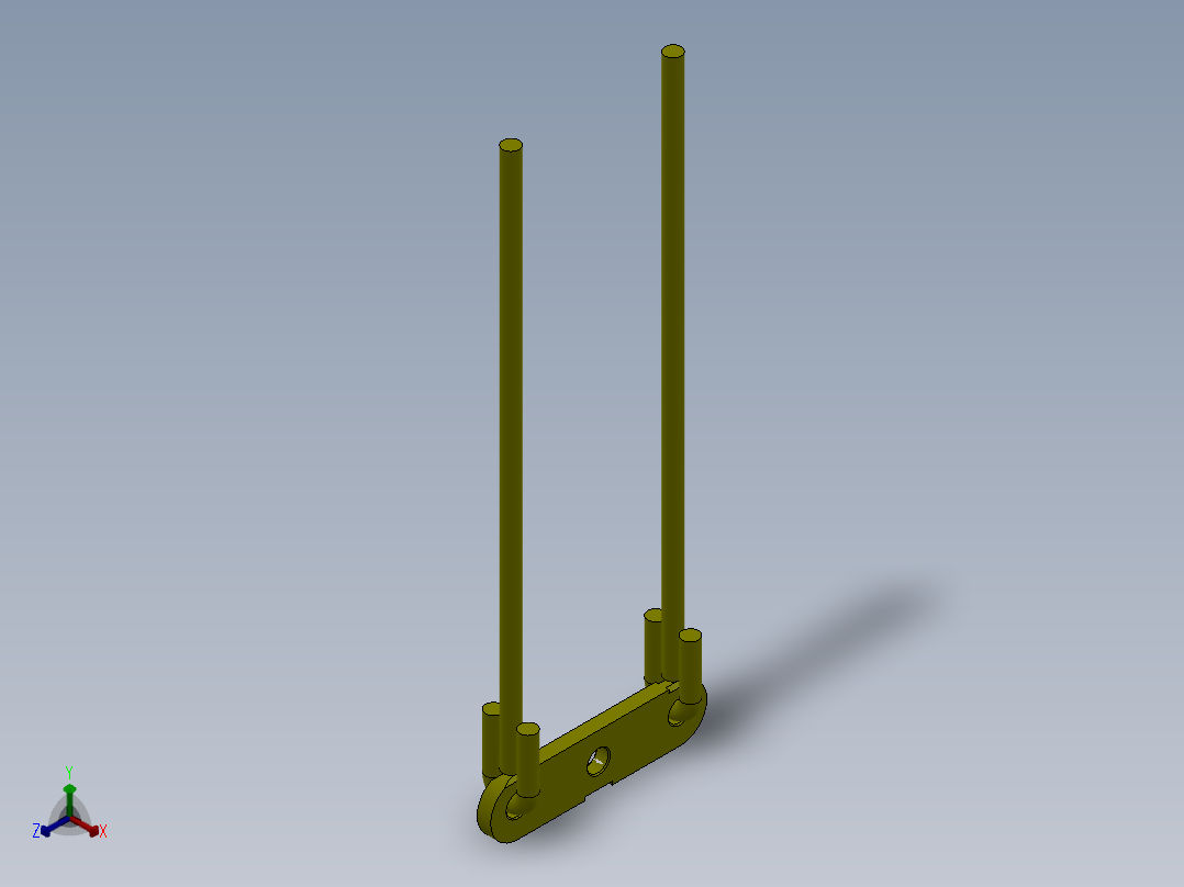 支架 (3)正等轴测图