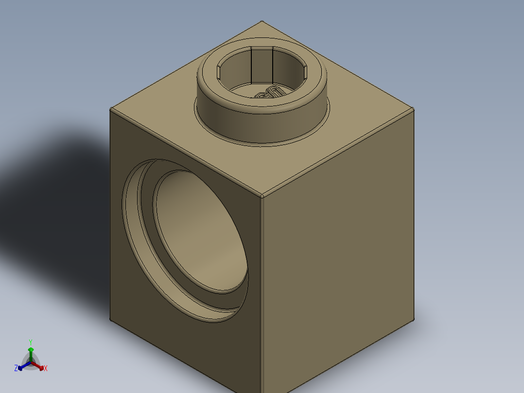 乐高机械组积木（横梁）-4179771 - 6541 Tan Technic Brick 1 x 1 with Hole