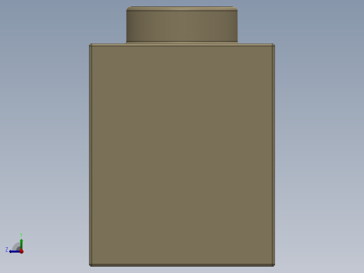 乐高机械组积木（横梁）-4179771 - 6541 Tan Technic Brick 1 x 1 with Hole右视缩略图