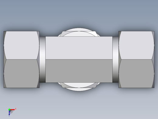 卡套式工业通用硬管接头EO_Adjustable_locknut_branch_tee_TEE15LRCF俯视缩略图