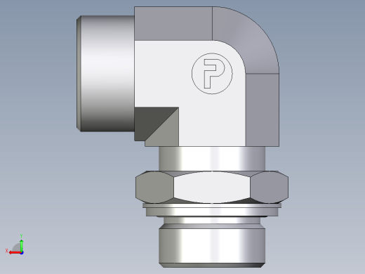 卡套式工业通用硬管接头EO_Adjustable_Locknut_elbow_WEE25SMOMDCF后视缩略图