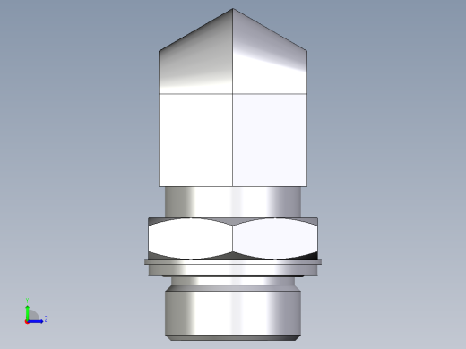 卡套式工业通用硬管接头EO_Adjustable_Locknut_elbow_WEE25SMOMDCF左视缩略图