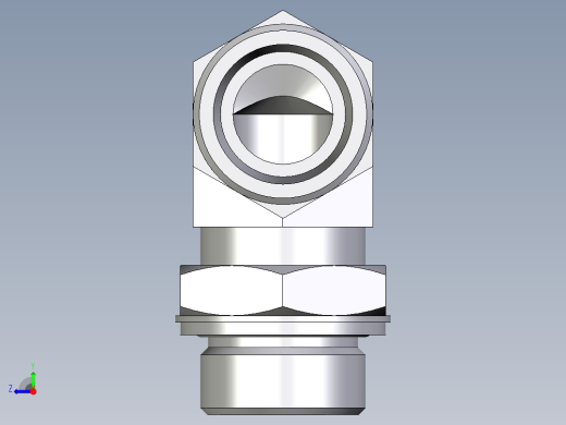 卡套式工业通用硬管接头EO_Adjustable_Locknut_elbow_WEE25SMOMDCF右视缩略图