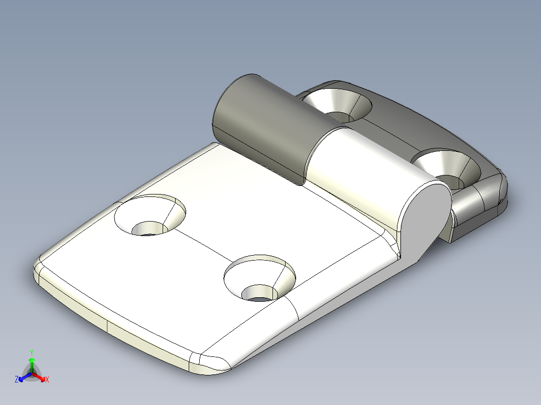 型材-KJN 25-60 DETACHABLE COMBI HINGE LEFT 095K2560L00正等轴测图