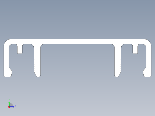 型材-KJN CABLE CONDUIT COVER 40 KJN511050.STEP左视缩略图