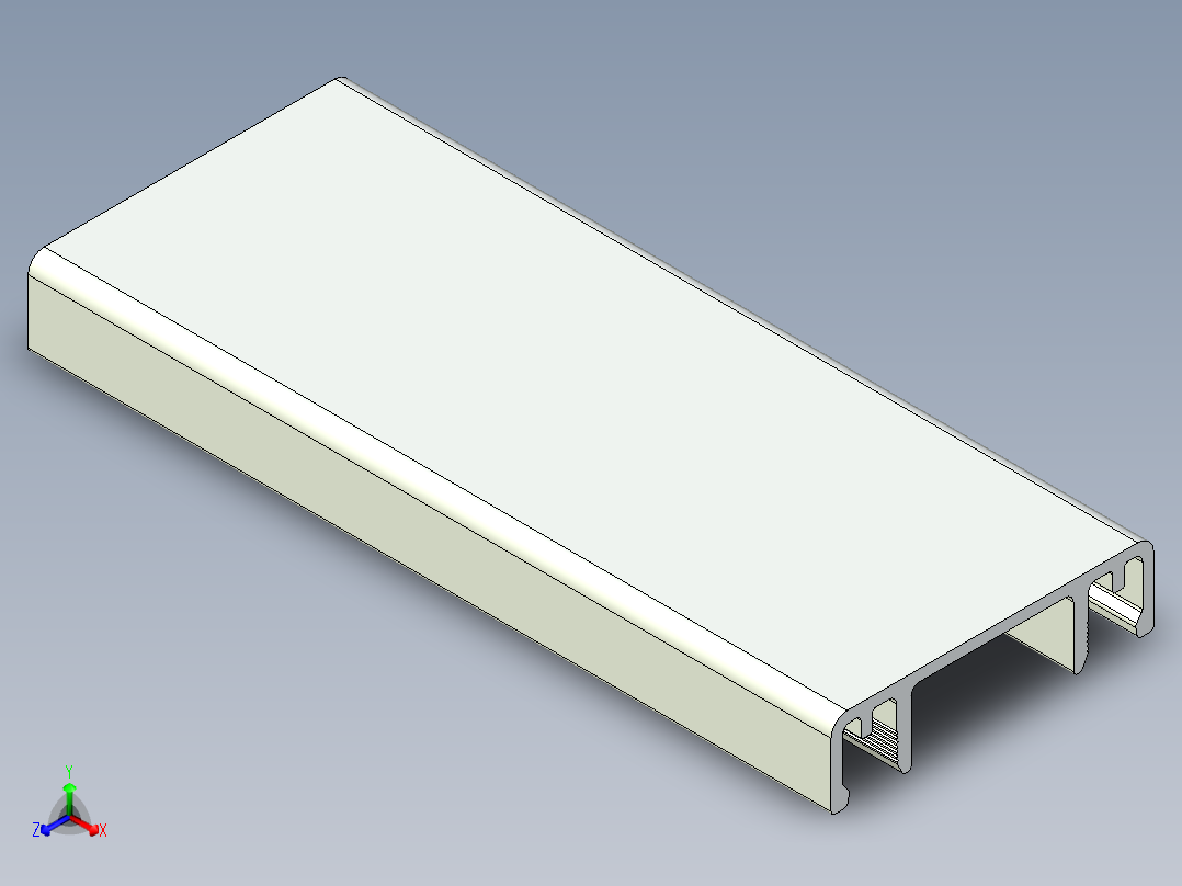 型材-KJN CABLE CONDUIT COVER 40 KJN511050.STEP正等轴测图