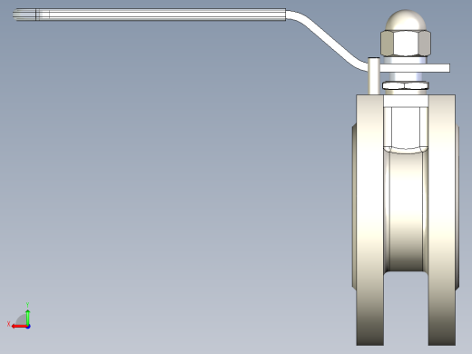 管道手动球阀-水管开关阀-手动阀门DN32手动对夹球阀后视缩略图