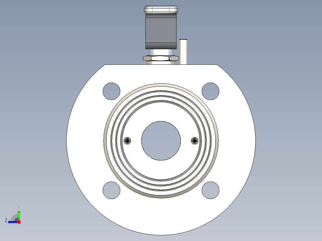 管道手动球阀-水管开关阀-手动阀门DN32手动对夹球阀右视图