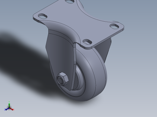 标准脚轮-WH-5003-76 3in RIGID PLATE MOUNTING H=108 45x75mm pitch