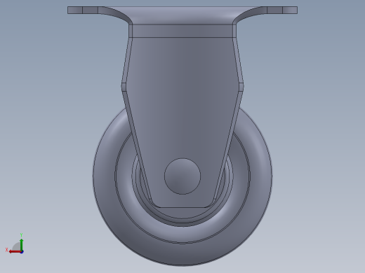 标准脚轮-WH-5003-76 3in RIGID PLATE MOUNTING H=108 45x75mm pitch后视缩略图