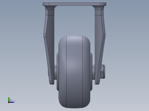 标准脚轮-WH-5003-76 3in RIGID PLATE MOUNTING H=108 45x75mm pitch左视缩略图