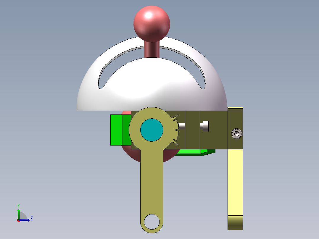 圆弧多弧形方向结构左视图