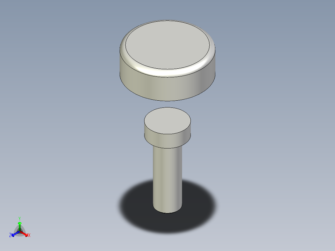 單一取手不銹鋼蓋與螺絲ER-3D多系列多零件图纸模型主视图