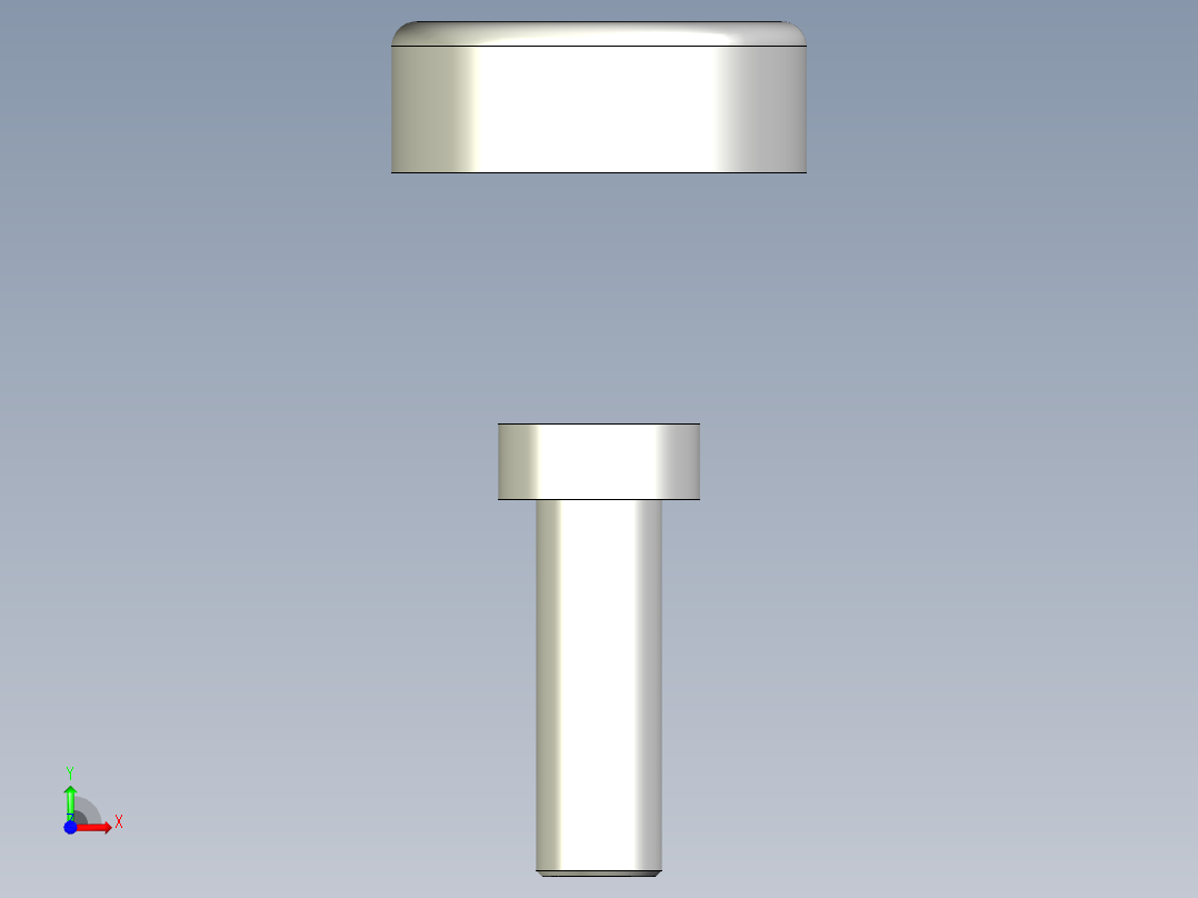 單一取手不銹鋼蓋與螺絲ER-3D多系列多零件图纸模型前视图