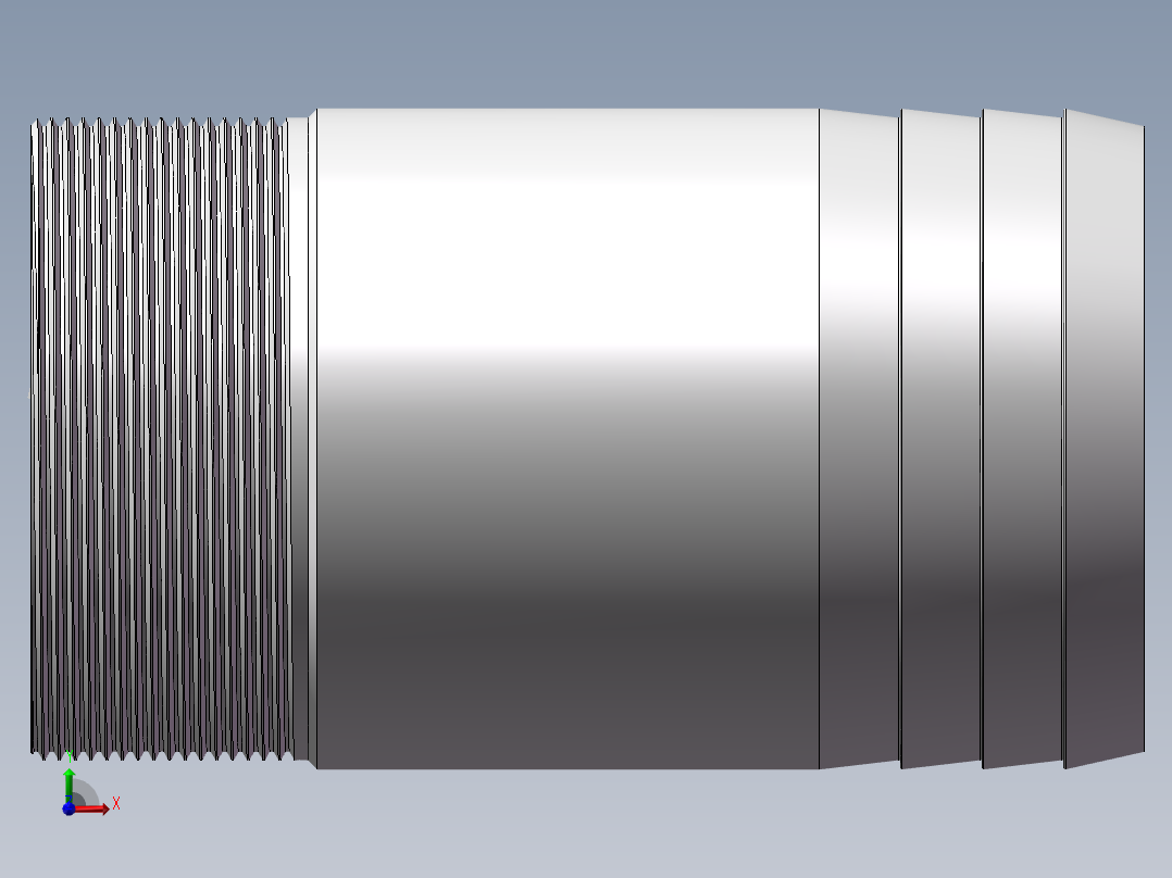 水管接头-直通 DN80前视图