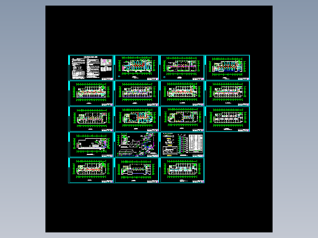 陕西某综合楼中央空调工程图