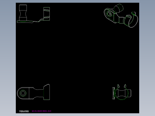 折疊彈片梢10.(B)-2D多系列多零件图纸模型