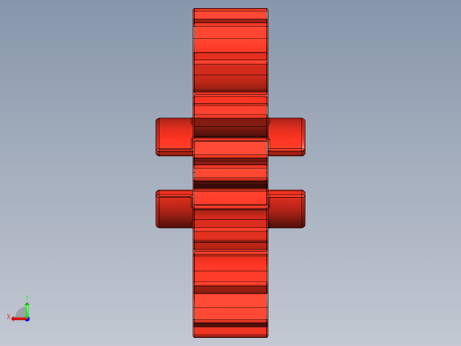 4019 - Bright Red Technic Gear 16 Tooth.STEP后视缩略图