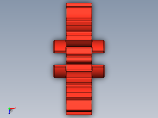 4019 - Bright Red Technic Gear 16 Tooth.STEP俯视缩略图