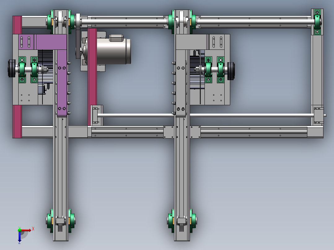 全自动木工双头截锯sw16可编辑俯视图
