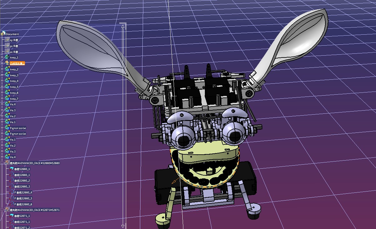 机械精妙头部结构模型