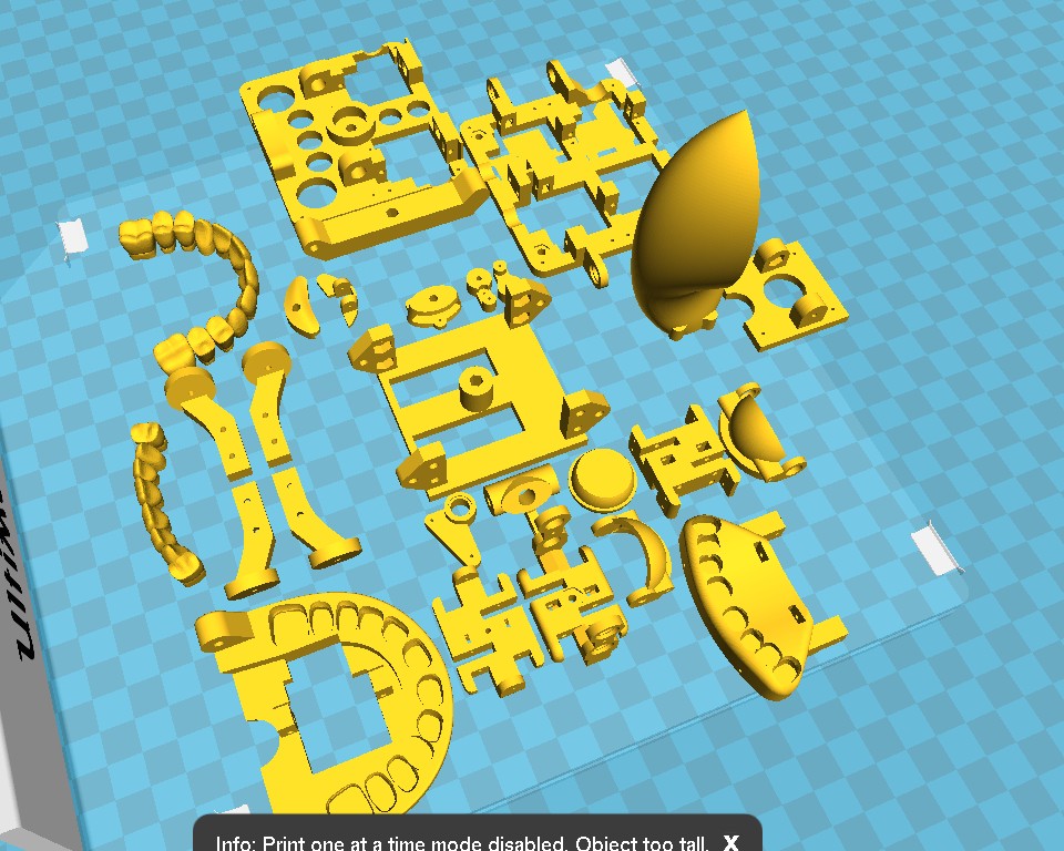 机械精妙头部结构模型