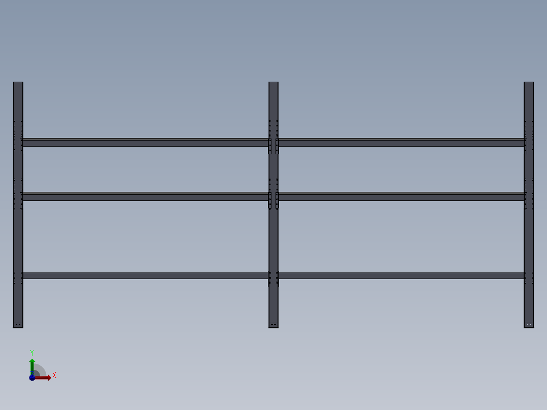 置物架货架前视图