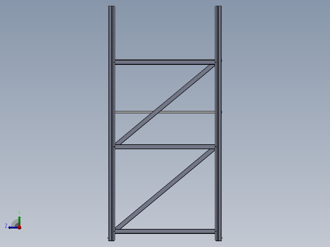 置物架货架右视图