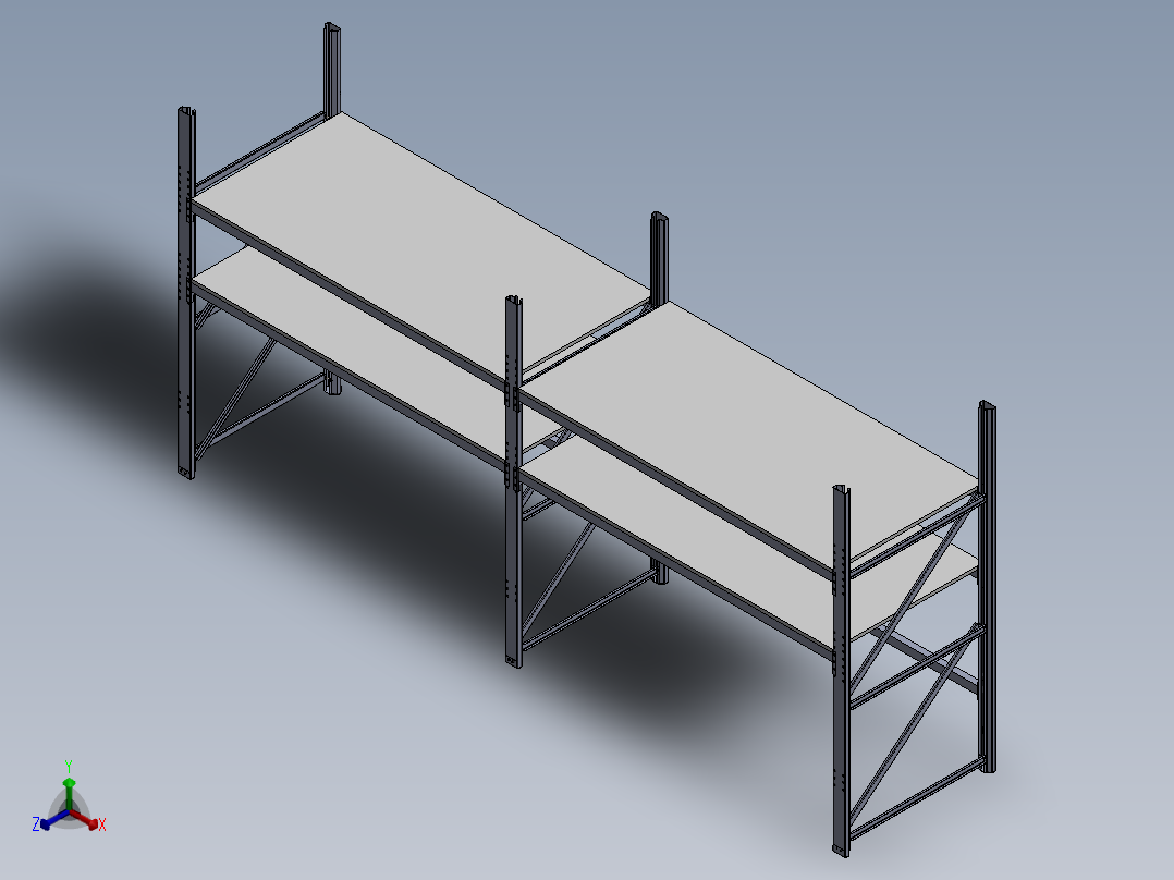 置物架货架正等轴测图