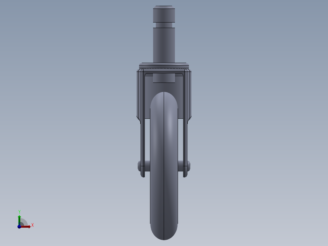 万向轮、脚轮(100)前视图