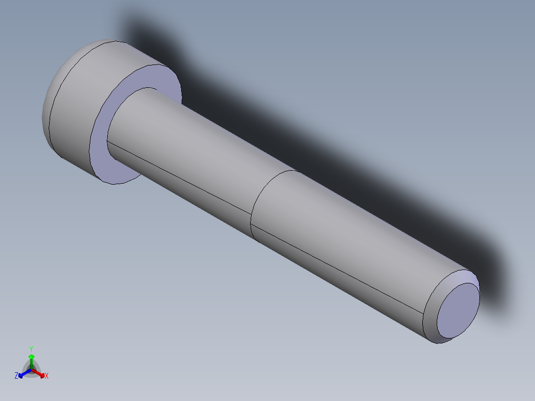 内六角圆柱头螺钉  M8×4501正等轴测图