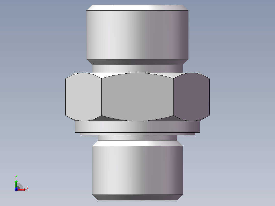 公制螺纹ED密封、1DM-18-16WD前视图