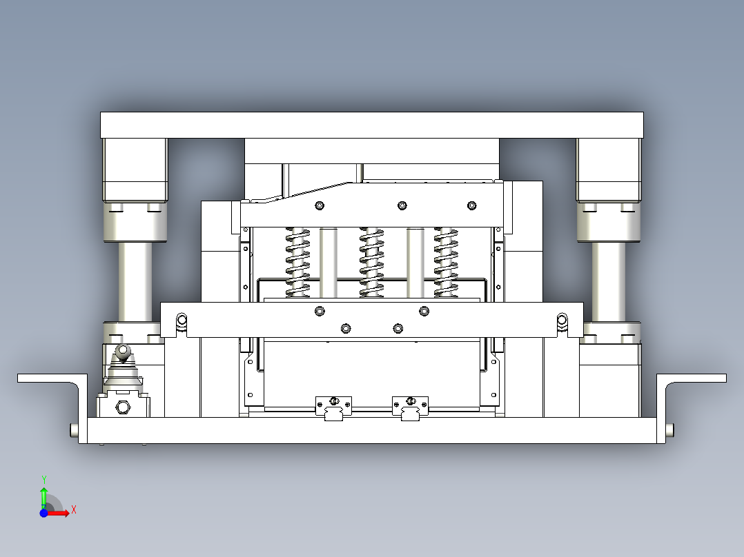 热水器燃烧室壳体铆接前视图