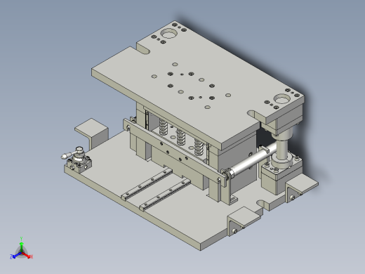 热水器燃烧室壳体铆接正等轴测缩略图