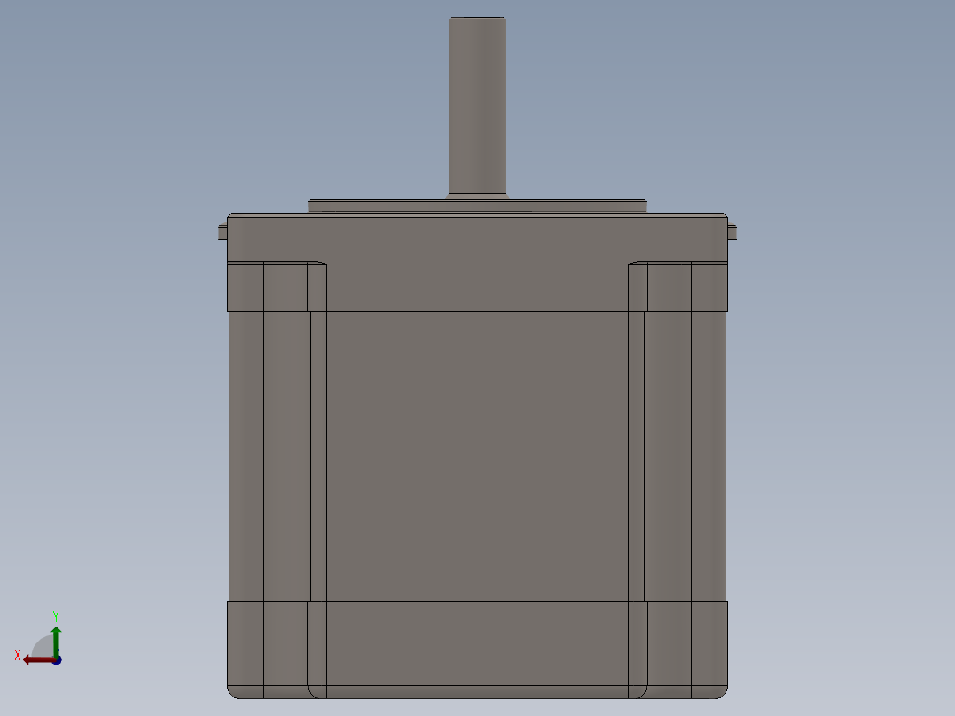 步进电机 NEMA 23x56mm后视图