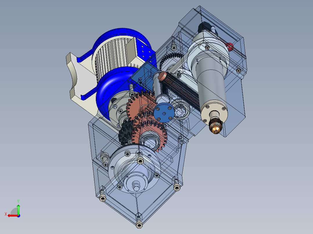 水力机械钻孔机后视图
