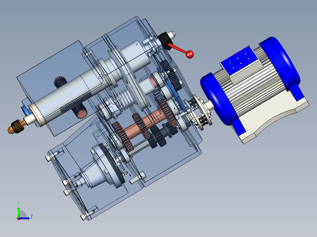 水力机械钻孔机左视图