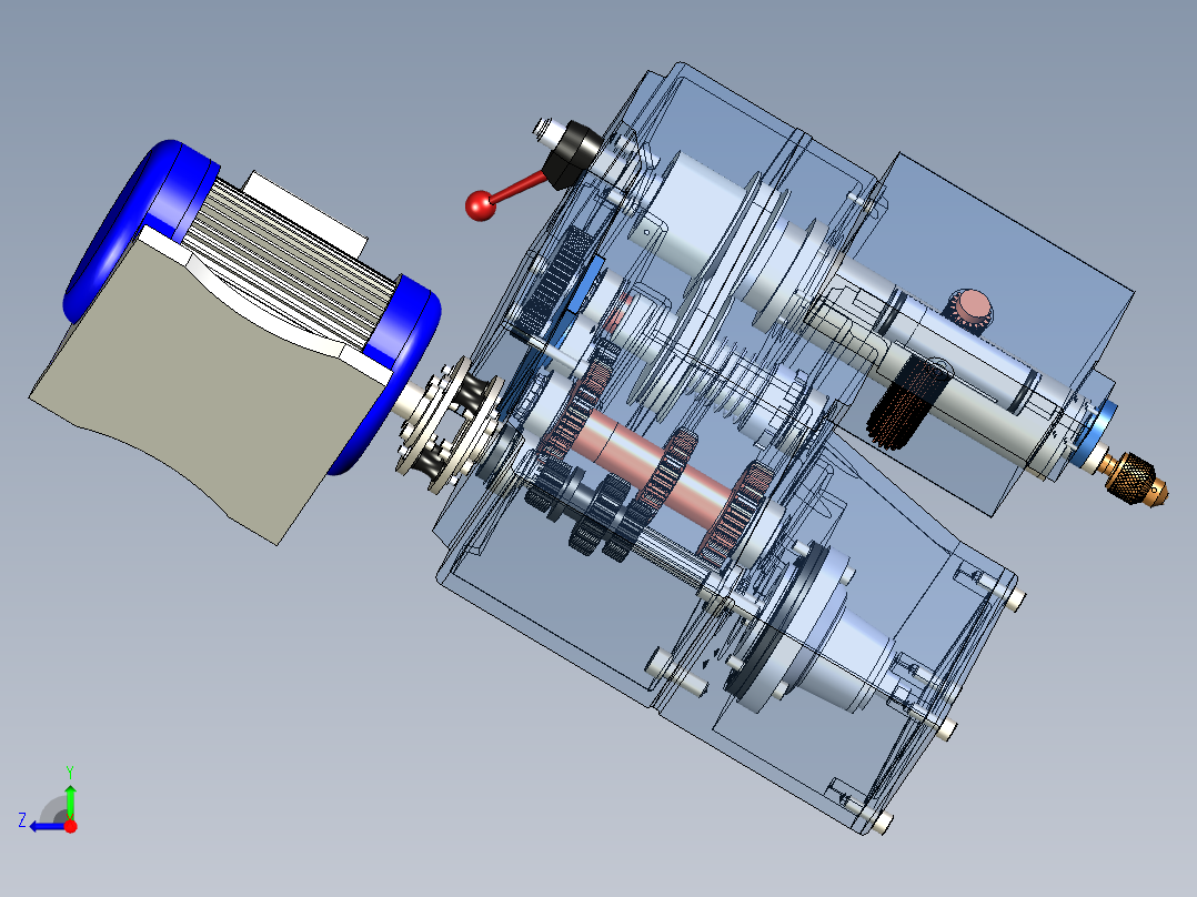 水力机械钻孔机右视图