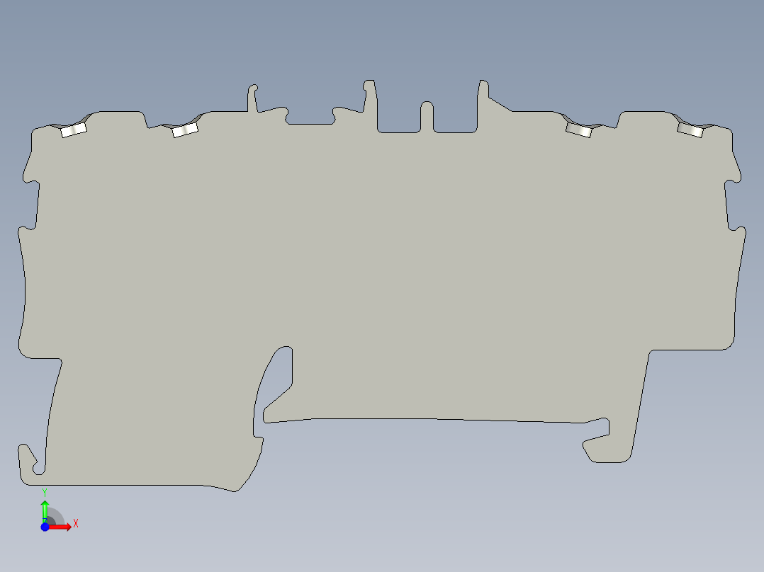 电控柜-111H0007432001-1401四线普通接线端子前视图