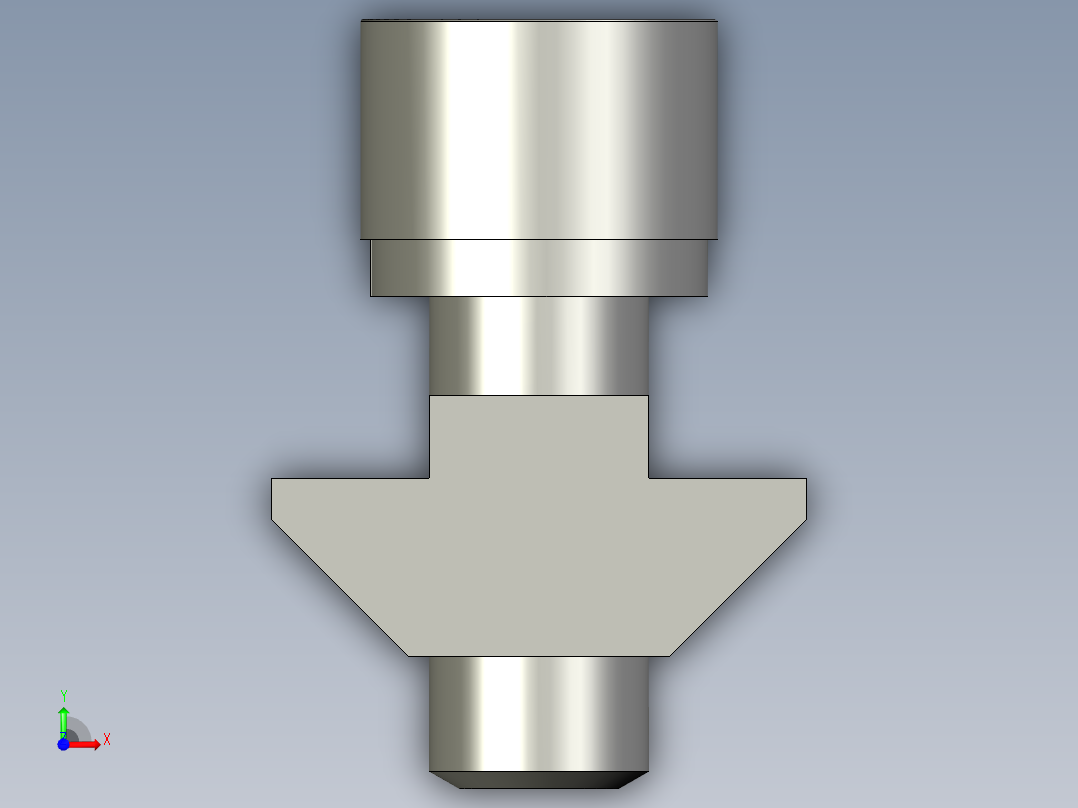 40铝合金-滑块螺母M8-组件-无平垫前视图