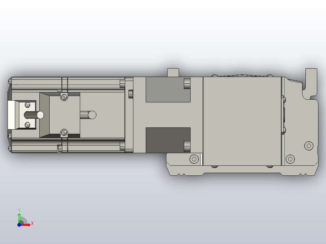 MT120BT半封闭皮带滑台[MT120BT.L100.1200.RT.P40.C3]前视图