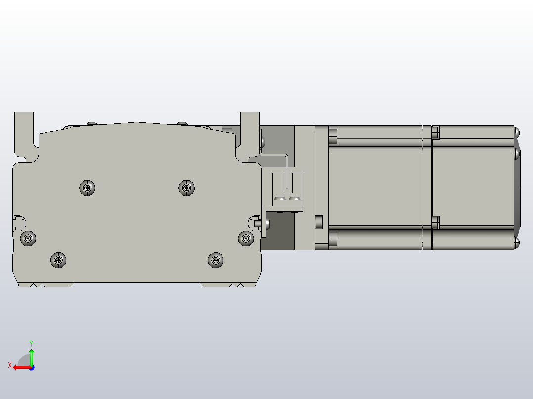 MT120BT半封闭皮带滑台[MT120BT.L100.1200.RT.P40.C3]后视图
