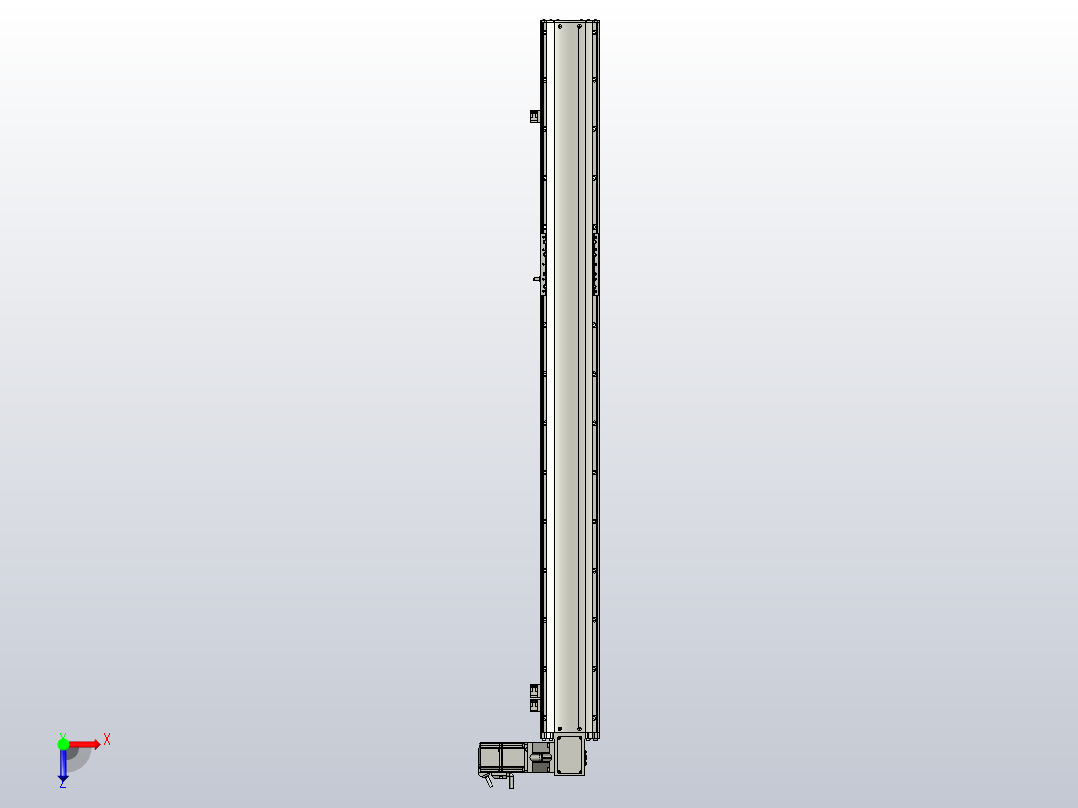 MT120BT半封闭皮带滑台[MT120BT.L100.1200.RT.P40.C3]俯视图