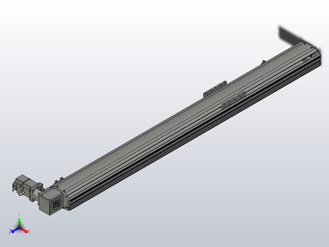 MT120BT半封闭皮带滑台[MT120BT.L100.1200.RT.P40.C3]正等轴测图