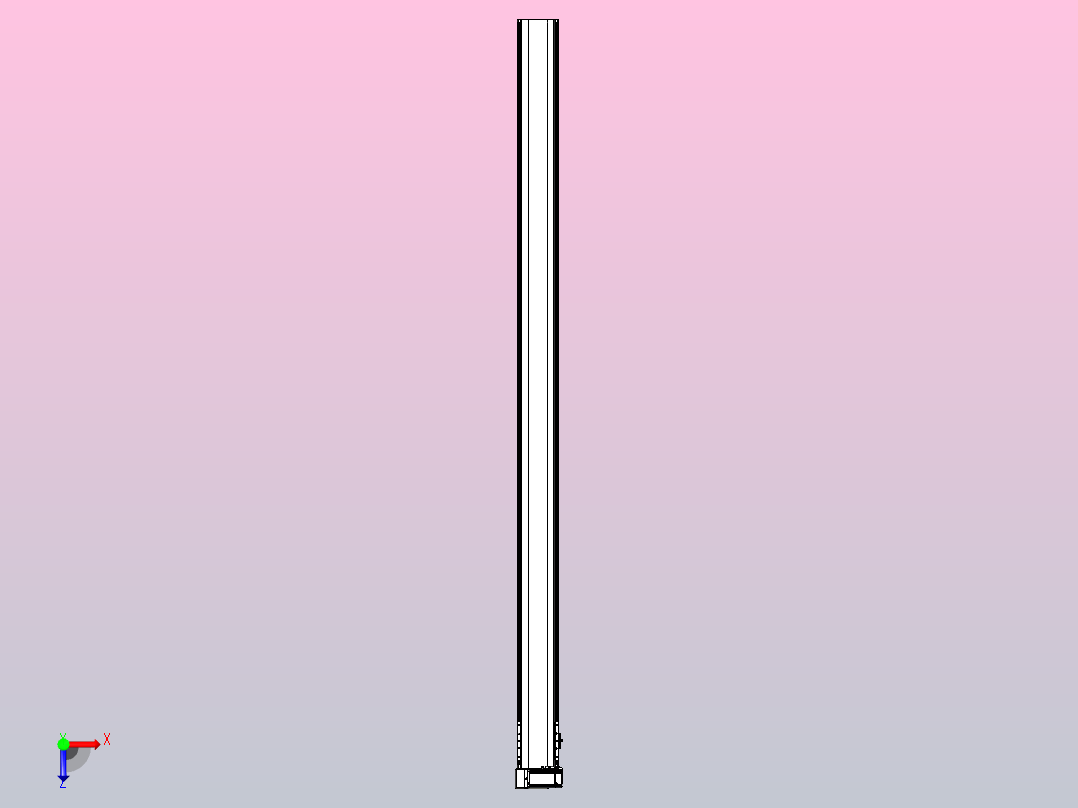 皮带直线轴半封闭可选导轨TPA-HNB-140D-120-L2300-LU-C-P40-N3俯视图