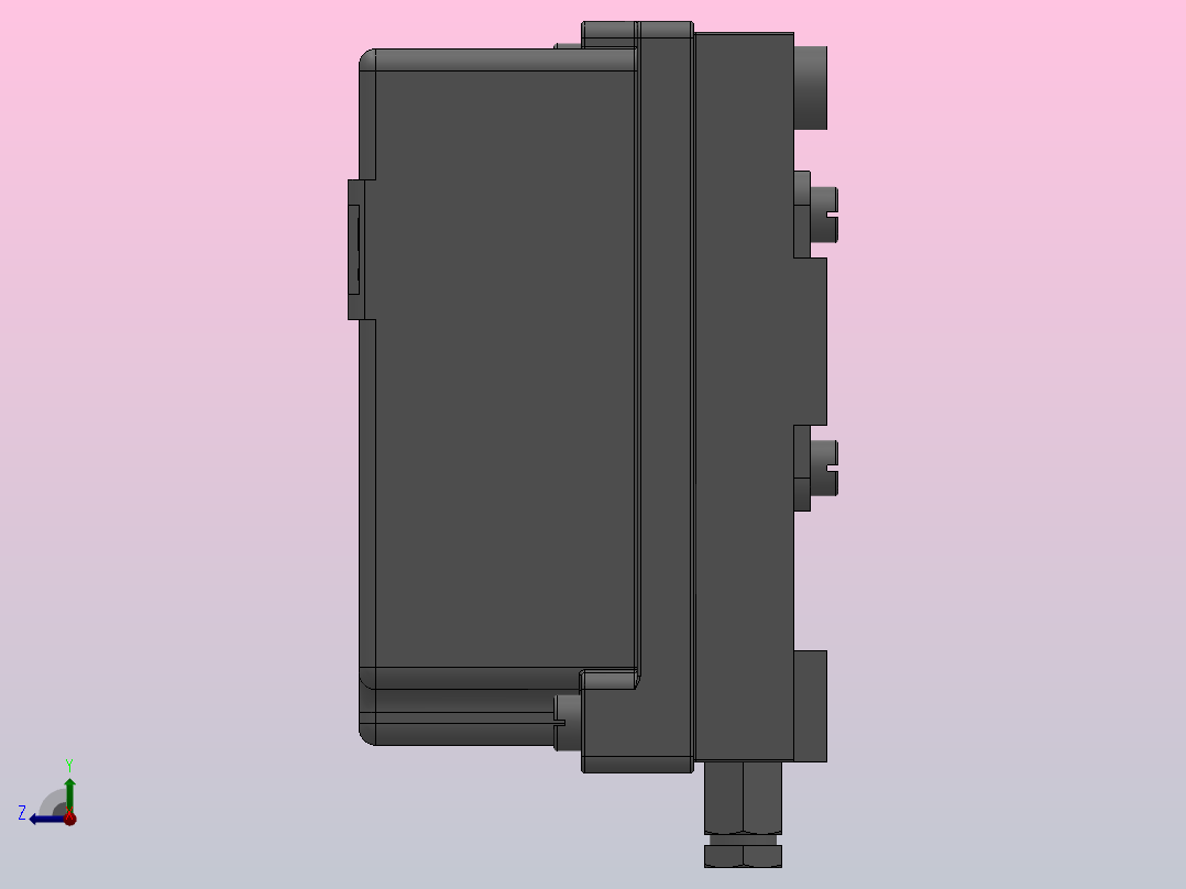 IPCA转换器和IPC4A Ex-本安型转换器[IPC4A]右视图