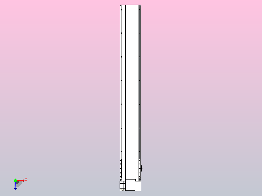 皮带直线轴半封闭可选导轨TPA-HNB-175D-140-L1200-RP-C-P75-N3俯视图