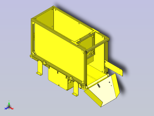 一款皮带输送机料斗3D模型
