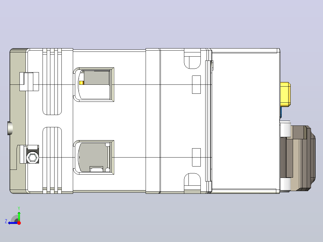 NB5LE-63Y 1P&amp;N剩余电流动作断路器三维模型202404右视图
