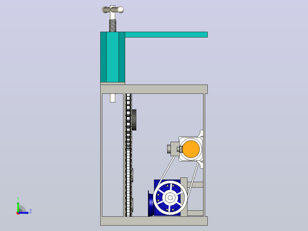 型材弯曲机section-grbending-machine-2832-模型格式为 stp左视图